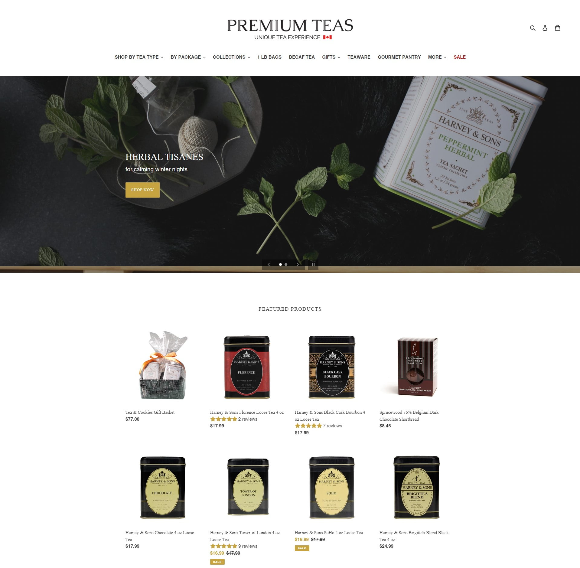 eCommerce-website-design-tea